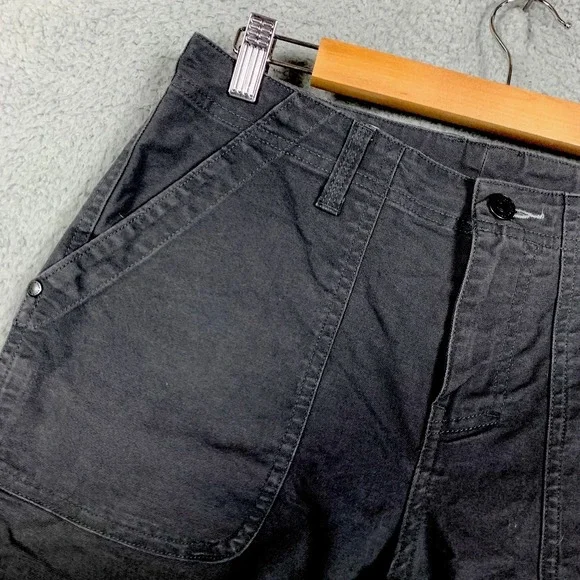 STIO Rivet Utility Pants Women's 4 Basalt Grey Canvas Straight Organic Cotton - Picture 4 of 14